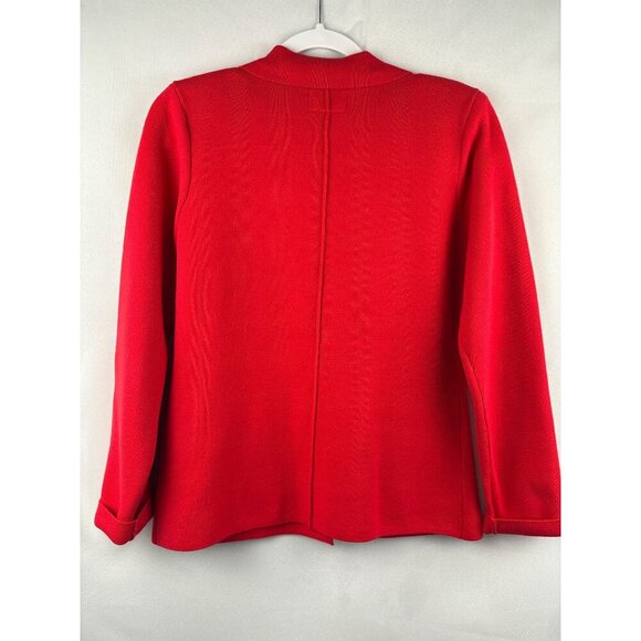 Jaclyn Smith Womens Red Blazer Jacket Size S Cotton Acrylic Blend - Picture 5 of 5